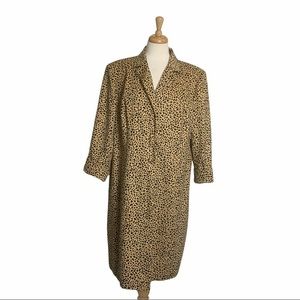 DONNA MORGAN Animal Print Coat Jacket - 20W Petite